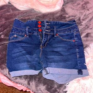 High rise jean shorts!